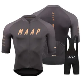 Conjuntos de camisas de ciclismo Ropa de ciclismo MAAP Arrival Summer Men's Short Sleeve Cycling Shirt Triathlon Team MTB Mountain Race Cycling clothes 230607