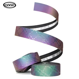 Bike Handlebars Components CXWXC Road Handlebar Tapes Reflective Shockproof EVA Bicycle Grips Tape Racing Drop Bar Bandage Wrap 230607