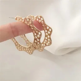 Orecchini a cerchio Graziosa placcatura color oro Perforazione Frangia irregolare Per donna Ragazza Boemia Elegante accessorio moderno per gioielli