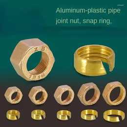 Kökskranar aluminiumplaströrskontaktillbehör 1216 Mässingsinsatser 1620 Snap Ring 4 poäng 6 1 tum solvattenvärmare reparation