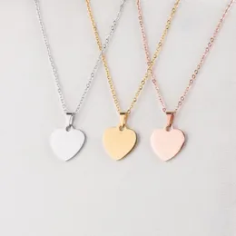 Zincirler% 25 indirim aşk kalp kolye kolye aynası cilalı paslanmaz çelik zincir kadınlar için hediye 10 parça/lot