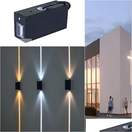 ウォールランプ防水ランプ6W LED屋外IP65アルミニウムスコンセAC85265V照明ポーチガーデン屋内廊下クローゼットベッドルーム照明DHEKM