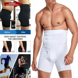 Waist Tummy Shaper Men Body Shaper Waist Trainer Compression Shorts Tummy Control High Waist Boxer Modeling Shapewear Boxer Briefs Open Crotch Pant 230607