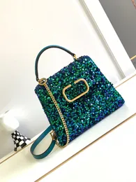 Mody haftowa torba z koralikami vsling 3D cekinowa worek damski na ramię luksusowy klasyczny torba klapa designerska torba