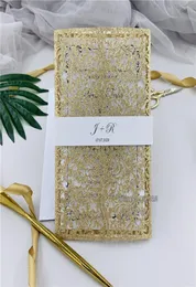 Glitter Rose Gold Laser Cut Wedding Invitation With Glitter Personal Insert Belly Band Floral Wedding Invitation7658493