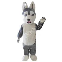 Nowy dorosły Siberian Husky Mascot Costumes Cartoon Fancy garnitur dla dorosłych zwierząt motyw Mascotte Carnival Costume Halloweenowa sukienka