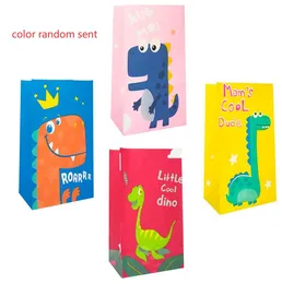 Sacchetti per gioielli Sacchetti Dinosaur Food Paper Party Candy Gift Celebrazioni Baby Shower Compleanno Matrimonio 13X8X24Cm Drop Delivery Otebn