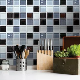 Adesivi murali 12 pezzi Adesivo per backsplash per piastrelle a mosaico 3D Bagno Cucina Decorazioni per la casa Decalcomanie di simulazione decorative fai-da-te impermeabili