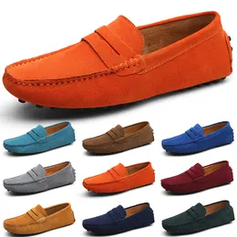 zapatos casuales para hombres Color sólido negro transpirable Silvers taupe gris azul naranja jogging caminar bajo suave Multi cuero para hombre entrenador zapatillas de deporte al aire libre