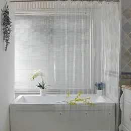 Zasłony prysznicowe przezroczyste zasłony prysznicowe Wodoodporne białe plastikowe zasłony kąpielowe wkładka przezroczystą łazienkę Mączńca Peva Home Luksus z haczykami 230607