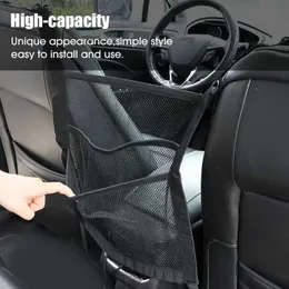 New New Upgrade Car Elastic Storage Net Bag Between Seats Divider Pet Barrier Stretchable Mesh Bag Universal Organizer Auto Accessories