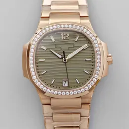 Luxus-Modeuhr, Herren-Automatikuhr, Damen-Kleid, komplett aus Edelstahl, Saphirglas, wasserdicht, leuchtende Uhr, Paar-Diamant-Uhr