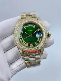 Montre Full Diamond Montres Mécaniques Automatiques pour Hommes Étanche 41mm Avec Bracelet en Acier Clouté de Diamants Saphir Femmes Montres-Bracelets d'Affaires Montre de Luxe