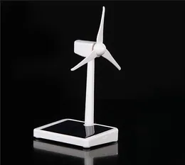 Dekorativa objekt Figurer Mini Wind Generator Model Toys Solar Power Windmill Desktop Office Home Decoration Wind Solar Assembly Kit 230607