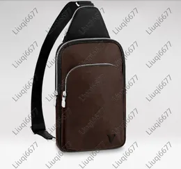 7A Top Quality Avenue Sling Bag Mens Designer Väska Kvinnor äkta läder Midja Väskor axelväskor Crossbody väska handväska plånbok bum väska handväska bröstväska bälte väska bumbag