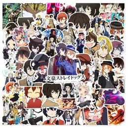 50Pcs Anime Bungo Stray Dogs stickers cartoon dazai osamu Nakajima Atsushi Graffiti Kids Toy Skateboard car Motorcycle Bicycle Sticker Decals Wholesale