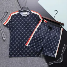 Men's Tracksuits Designer New Sports Short Sleeve Beach Pants Casual Suit Sports Shorts T-Shirt Letter Print tt