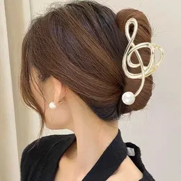 Ciondola il lampadario Haimeikang 12 cm Artiglio per capelli in lega per le signore Clip di granchio per capelli irregolari per le donne Accessori per capelli moda a forcina con nastro dorato Z0608