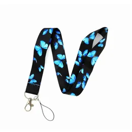 Keychains Lanyards Butterfly Neck Strap Lanyard For Key Cameras Id Card Badge Holder Cell Phone Straps Hanging Rope Drop Delivery Dh47H