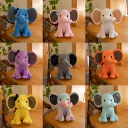 Elefante de 25 CM, juguetes de peluche para apaciguar a la muñeca de juguete, almohada de juguete suave para dormir, regalo de cumpleaños para niños, muñeca en 17 colores
