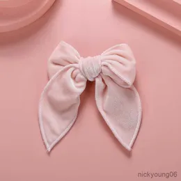 Hair Accessories Velvet Baby Clips For Kids Headwear Prendedor Cabelo Big Bows Pins Girls Barrette R230608