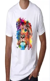 Fashion Cotton Oneck Lion Printed T Shirt for Men Summer Short Sleeve Casual Men Hip Hop Tshirt Tops Tees1519319