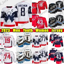 Washingtoncapitals #8 Ovechkin обратный хоккейный хоккей #43 Wilson #77 Oshie Niclas Backstrom Evgeny Kuznetsov Carlson Kuemper Charlie Jerseys