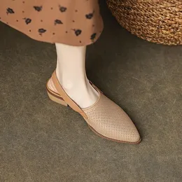 Kleidschuhe Große Größe Übergröße Big Pointed Toe Dicker Absatz Damen mit Design Slingback Hochhackiger neutraler Stil