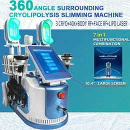 3 Cryo Handles Shaping Machine RF Wrinkle Removal Skin Care Lipo Laser Body Slimming 40K Cavitation Fat Dissolve Beauty Instrument