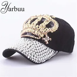 Boll Caps Baseball Caps 2017 Ny stil Crown Cap för kvinnor Sun Hat Pearl Hat Denim och Cotton Snapback Cap Wholesale J230608
