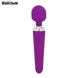 MwOiiOwM USB Rechargeable Microphone G-Spot Vibrators Massager Waterproof Dual Vibration Sex Toy for Women Adult Products L230518