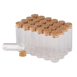 Storage Boxes Bins 24pcslot 5ml 7ml 10ml 14ml 18ml 20ml 25ml 30ml Glass Test Tube with Cork Stopper Message Bottles Jars Vials Gift Art DIY Crafts 230608