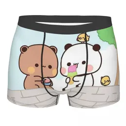 Underbyxor persika katt söt kawaii mochi katter som äter glass bomulls trosor män underkläder sexiga shorts boxare trosor 230607