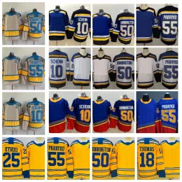 세인트 루이스 블루스 2023 리버스 레트로 겨울 클래식 하키 유니폼 55 Colton Parayko 10 Brayden 50 Binnington 25 Kyrou 47 Torey Krug 18 Robert Thomas