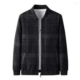 Men's Jackets Autumn For Mens Jacket Baseball Collar Plaid Coat Vestes Jaqueta De Frio Maculina Men Clothing