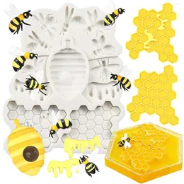 Formy do pieczenia DIY Pszczoły miodu silikonowa forma czekoladowa dekorowanie Forma Formy narzędzie