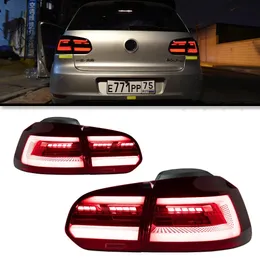 Bilstyling bakre bakljus för VW Golf 6 MK6 2009-2012 Sakljus LED DRL MK8 Stil Kör signalbroms Omvänd bakljus