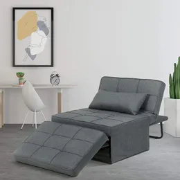 Lägermöbler soffa säng 4 i 1 multifunktion vikning ottoman sovare modern konvertibel stol justerbar ryggstöd för
