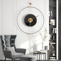 Настенные часы дизайн большие роскошные часы Men Modern Silent Room Кухня металлические декорации Duvar Saati WWH20XP