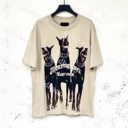 High Street Tees Дизайнерские мужские летние Polos Dog Dog Print Print Hip Hop с коротким рукавом с коротким рукавом с коротким рукавом