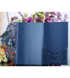 Glittery Wedding Invitation Cards Kits Spring Flower Laser Cut Pocket Bridal Invitation Card For Engagement Gradu jllAZC ladyshome9423333