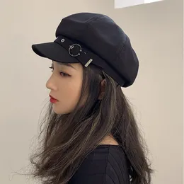 BERETS FOUX OCTAGONAL CAP WOMEN SUMMER THIN THIN SBOY PAINTER調整可能なロープBERET BOINAS PARA MUJER LADIES KOREAN STYLE 230608