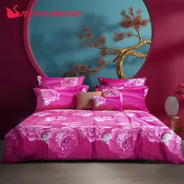 Bedding sets Snowman 4 Pieces Bedding Purple Dream Luxury Bedding First Class Bedding Sheet/Pillow Case/Quilt Cover 230609