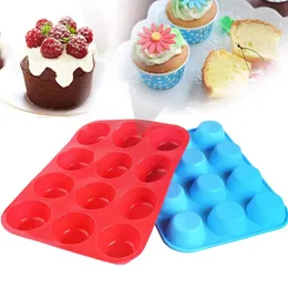 Baking Moulds Mini Muffin 24 Holes Silicone Round Mold DIY Cupcake Cookies Fondant Baking Pan Non-Stick Pudding Steamed Cake Mold Baking Tool 230608