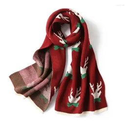 Шарфы винтажный зимний рождественский вязаный вязаный мягкий теплый шаль Пара Мужчины и Женщины Студент Студент Хиджаб Шалс подарок шарф