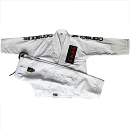 Skyddsutrustning tunn brasiliansk kimono jiu jitsu träning barn vuxen bjj gi mma custome 3 färger kimonos för jiu-jitsu män med vitt bälte 230608