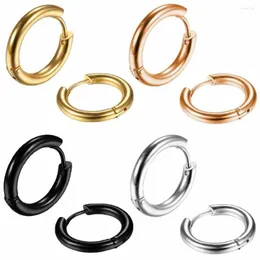 Hoop Earrings Small Gold For Women Men Silver Color Unisex Stainless Steel Round Huggie Earring Cartilage Lip Piercing Nose