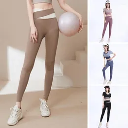 Active Pants Women Yoga Elastic Waist Cross Skinny Lady Trousers Tummy Control Fitness Butt-lifted High Sport