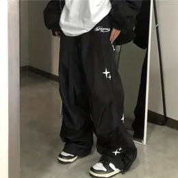 Męskie spodnie wydrukowane luźne spodnie dresowe High Street Vintage Casual Spodnie Mężczyźni Ubranie HARAJUKU STYL HIGHT STREET DREAT-NOCE PANTS STREETWear Men 230608