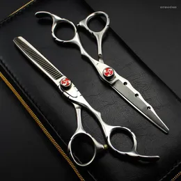 Professional Japan 440c Steel 6 '' Matte Cut Hair Scissors Cutting Barber Tools Haircut Thinning Shears Hairdresser